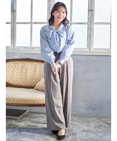 Re-J&SUPURE（リジェイアンドスプル）の「【大きいサイズ】【ストレッチツイル】ワイドパンツ(セットアップ可)（スラックス・レディース・ベージュ/ネイビー/ブラック/グレー・XX-LARGE/XXX-LARGE/XXXX-LARGE）」の13枚目の写真