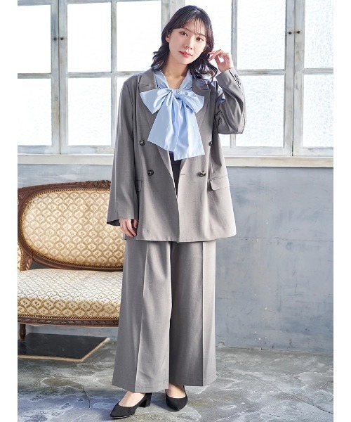 Re-J&SUPURE（リジェイアンドスプル）の「【大きいサイズ】【ストレッチツイル】ワイドパンツ(セットアップ可)（スラックス・レディース・ベージュ/ネイビー/ブラック/グレー・XX-LARGE/XXX-LARGE/XXXX-LARGE）」の14枚目の写真