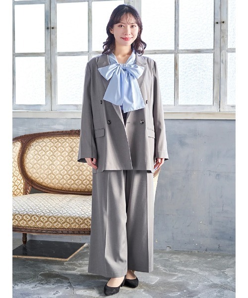 Re-J&SUPURE（リジェイアンドスプル）の「【大きいサイズ】【ストレッチツイル】ワイドパンツ(セットアップ可)（スラックス・レディース・ベージュ/ネイビー/ブラック/グレー・XX-LARGE/XXX-LARGE/XXXX-LARGE）」の15枚目の写真