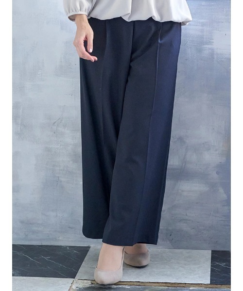 Re-J&SUPURE（リジェイアンドスプル）の「【大きいサイズ】【ストレッチツイル】ワイドパンツ(セットアップ可)（スラックス・レディース・ベージュ/ネイビー/ブラック/グレー・XX-LARGE/XXX-LARGE/XXXX-LARGE）」の17枚目の写真
