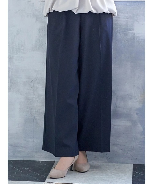 Re-J&SUPURE（リジェイアンドスプル）の「【大きいサイズ】【ストレッチツイル】ワイドパンツ(セットアップ可)（スラックス・レディース・ベージュ/ネイビー/ブラック/グレー・XX-LARGE/XXX-LARGE/XXXX-LARGE）」の18枚目の写真