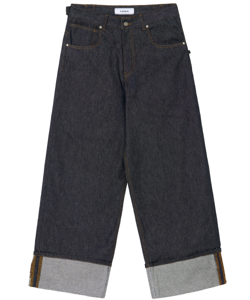 IDWS（アイドンワナセル）の「Bolly Roll Up Raw Denim Pants Indigo（デニムパンツ・レディース・その他・0/1/2）」の2枚目の写真