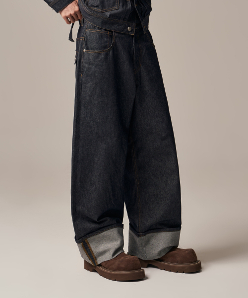 IDWS（アイドンワナセル）の「Bolly Roll Up Raw Denim Pants Indigo（デニムパンツ・レディース・その他・0/1/2）」の19枚目の写真