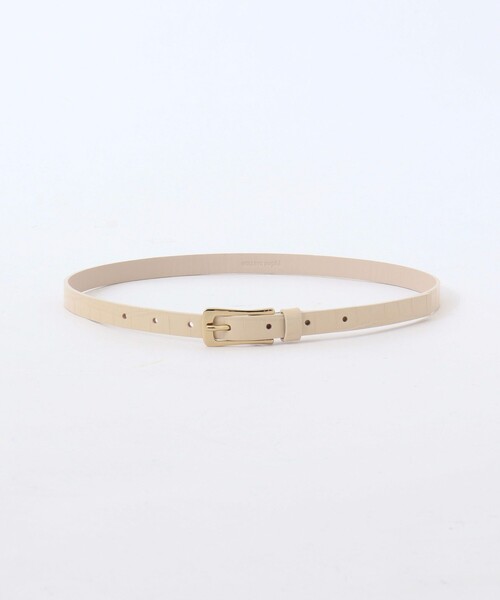 NOLLEY’S（ノーリーズ）の「クロコ型押しベルト15（ベルト・レディース・チャコールグレー/オフホワイト/ブラウン・FREE）」の2枚目の写真