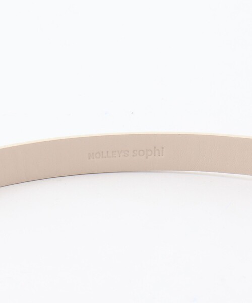 NOLLEY’S（ノーリーズ）の「クロコ型押しベルト15（ベルト・レディース・チャコールグレー/オフホワイト/ブラウン・FREE）」の6枚目の写真