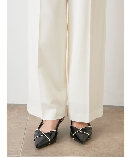 SNIDEL（スナイデル）の「Sustainableハイウエストストレートパンツ（スラックス・レディース・ネイビー/アイボリー/グレー・0/1）」の16枚目の写真