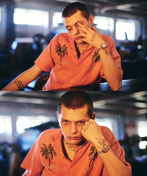 glamb（グラム）の「Resort Beads Shirt / リゾートビーズシャツ（シャツ/ブラウス・メンズ・ブラック/ベージュ/ピンク・S/M/L）」の3枚目の写真