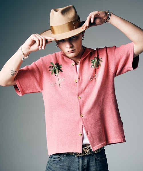 glamb（グラム）の「Resort Beads Shirt / リゾートビーズシャツ（シャツ/ブラウス・メンズ・ブラック/ベージュ/ピンク・S/M/L）」の13枚目の写真