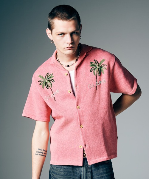 glamb（グラム）の「Resort Beads Shirt / リゾートビーズシャツ（シャツ/ブラウス・メンズ・ブラック/ベージュ/ピンク・S/M/L）」の14枚目の写真
