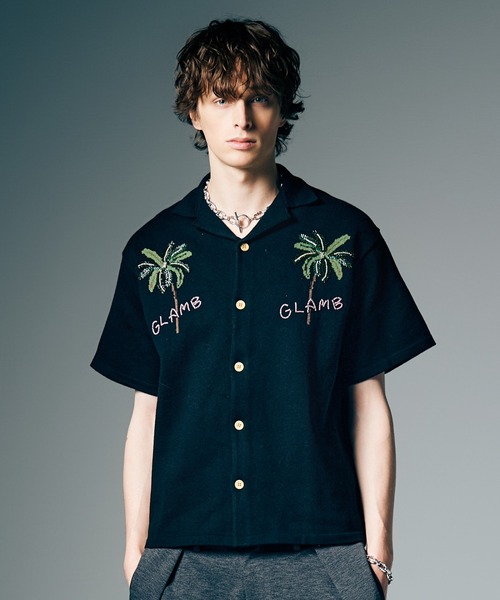 glamb（グラム）の「Resort Beads Shirt / リゾートビーズシャツ（シャツ/ブラウス・メンズ・ブラック/ベージュ/ピンク・S/M/L）」の10枚目の写真