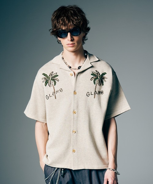 glamb（グラム）の「Resort Beads Shirt / リゾートビーズシャツ（シャツ/ブラウス・メンズ・ブラック/ベージュ/ピンク・S/M/L）」の11枚目の写真