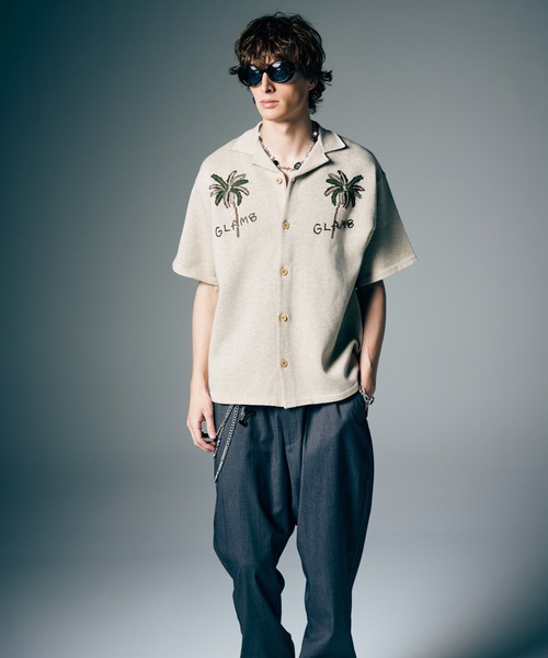 glamb（グラム）の「Resort Beads Shirt / リゾートビーズシャツ（シャツ/ブラウス・メンズ・ブラック/ベージュ/ピンク・S/M/L）」の12枚目の写真