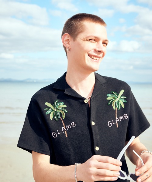 glamb（グラム）の「Resort Beads Shirt / リゾートビーズシャツ（シャツ/ブラウス・メンズ・ブラック/ベージュ/ピンク・S/M/L）」の20枚目の写真