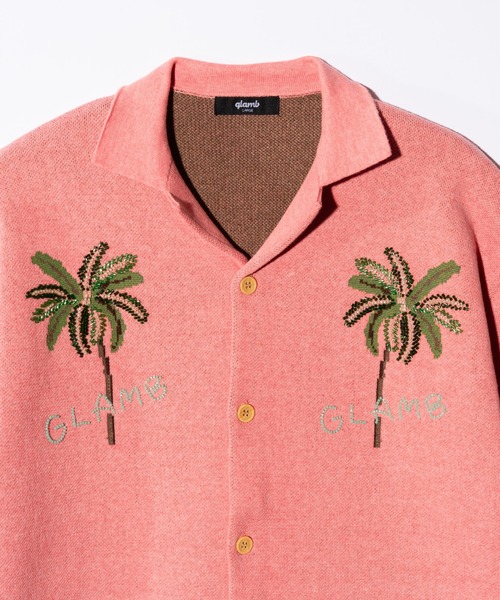 glamb（グラム）の「Resort Beads Shirt / リゾートビーズシャツ（シャツ/ブラウス・メンズ・ブラック/ベージュ/ピンク・S/M/L）」の4枚目の写真