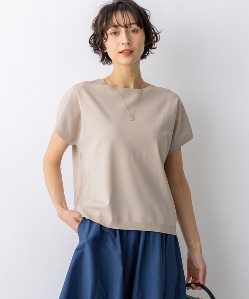 23区(ニジュウサンク)の「レーヨンポリエステルストレッチ プルオーバー ニット(ニット/セーター・レディース・ホワイト系/ベージュ系/ブラウン系1/ホワイト系1/ネイビー系1/ピンク系/ネイビー系/スカイブルー系/ダークブラウン系/ブラック系/キャメル/ライトオレンジ系/ダルブルー系・38)」の6枚目の写真