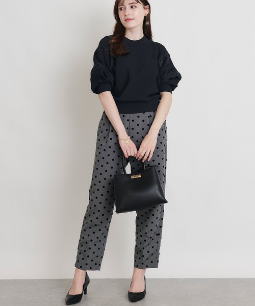 PICCIN(ピッチン)の「ケーブルパフスリーブニット(ニット/セーター・レディース・ブラック/オフホワイト・M)」の17枚目の写真