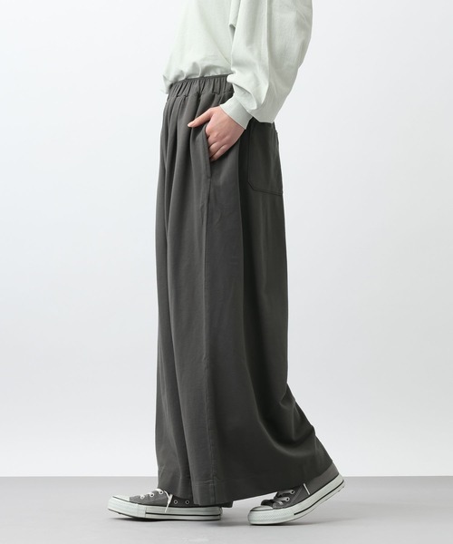 studio CLIP（スタディオクリップ）の「《natural by clip》ミニ裏毛Ｗバイオワイドパンツ[プチサイズあり]（その他パンツ・レディース・ネイビー/チャコール・FREE/PF）」の9枚目の写真