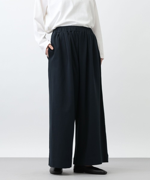 studio CLIP（スタディオクリップ）の「《natural by clip》ミニ裏毛Ｗバイオワイドパンツ[プチサイズあり]（その他パンツ・レディース・ネイビー/チャコール・FREE/PF）」の14枚目の写真