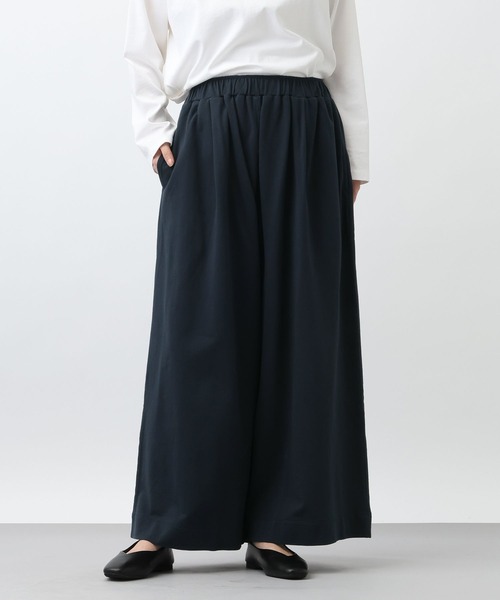 studio CLIP（スタディオクリップ）の「《natural by clip》ミニ裏毛Ｗバイオワイドパンツ[プチサイズあり]（その他パンツ・レディース・ネイビー/チャコール・FREE/PF）」の15枚目の写真