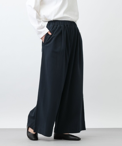 studio CLIP（スタディオクリップ）の「《natural by clip》ミニ裏毛Ｗバイオワイドパンツ[プチサイズあり]（その他パンツ・レディース・ネイビー/チャコール・FREE/PF）」の17枚目の写真