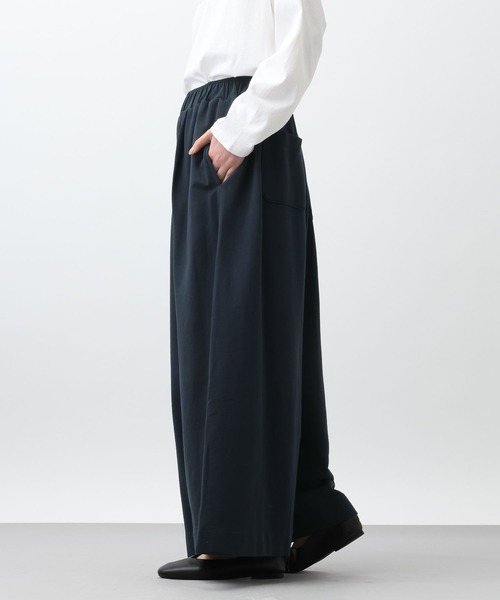 studio CLIP（スタディオクリップ）の「《natural by clip》ミニ裏毛Ｗバイオワイドパンツ[プチサイズあり]（その他パンツ・レディース・ネイビー/チャコール・FREE/PF）」の21枚目の写真