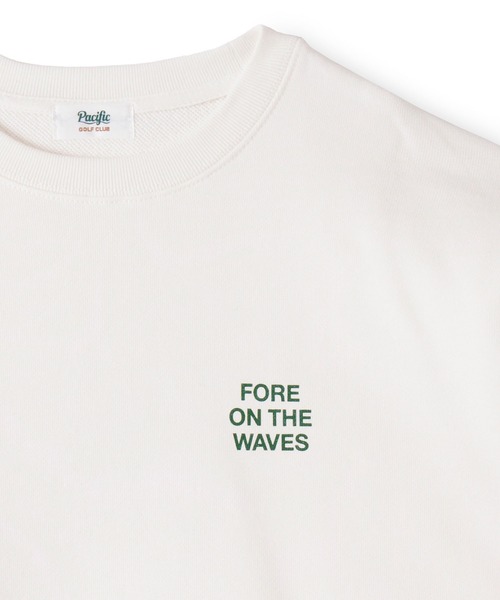 Pacific GOLF CLUB（パシフィックゴルフクラブ）の「CUP & SURFER CREW-NECK SWEAT（Tシャツ/カットソー・メンズ・オフホワイト/ダークグリーン/ライトグレー・M/L/XL）」の8枚目の写真