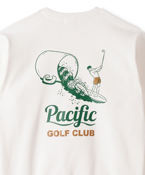 Pacific GOLF CLUB（パシフィックゴルフクラブ）の「CUP & SURFER CREW-NECK SWEAT（Tシャツ/カットソー・メンズ・オフホワイト/ダークグリーン/ライトグレー・M/L/XL）」の9枚目の写真