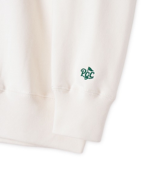Pacific GOLF CLUB（パシフィックゴルフクラブ）の「CUP & SURFER CREW-NECK SWEAT（Tシャツ/カットソー・メンズ・オフホワイト/ダークグリーン/ライトグレー・M/L/XL）」の11枚目の写真