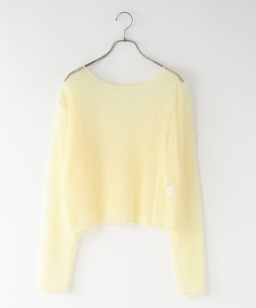 LOWRYS FARM（ローリーズファーム）の「シアープリーツＬＳ 661135（Tシャツ/カットソー・レディース・アイボリー/イエロー/ブラック・FREE）」の4枚目の写真