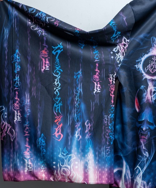 BACKSTAGE PASS(バックステージパス)の「GEISHA-SATORI(ゲイシャ-サトリ)キモノスリーブ ジップアップ パーカー(パーカー・メンズ・ブラック・FREE)」の3枚目の写真