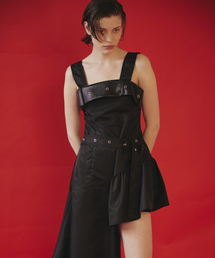 OEUVA（ウーヴァ）の「ブラックベルトアシンメトリーワンピース（ワンピース）」