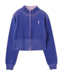 atmos pink Rib Knit Zip-up Top / アトモス ピンク リブ ニット ジップアップ トップ