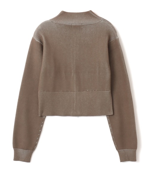 atmos pink（アトモスピンク）の「atmos pink Rib Knit Zip-up Top / アトモス ピンク リブ ニット ジップアップ トップ（ニット/セーター・レディース・チャコール/ブルー/カーキ・FREE）」の13枚目の写真
