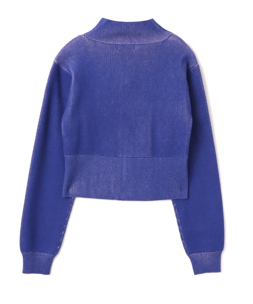 atmos pink（アトモスピンク）の「atmos pink Rib Knit Zip-up Top / アトモス ピンク リブ ニット ジップアップ トップ（ニット/セーター・レディース・チャコール/ブルー/カーキ・FREE）」の12枚目の写真