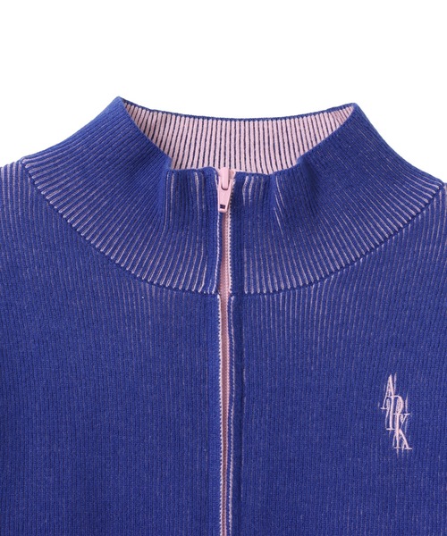 atmos pink（アトモスピンク）の「atmos pink Rib Knit Zip-up Top / アトモス ピンク リブ ニット ジップアップ トップ（ニット/セーター・レディース・チャコール/ブルー/カーキ・FREE）」の17枚目の写真