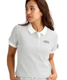 BILLABONG/ビラボン レディース ポロシャツ STRIPED RIB POLO SHIRT BG013301
