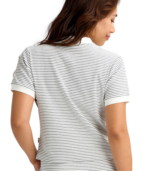 BILLABONG(ビラボン)の「BILLABONG/ビラボン レディース ポロシャツ STRIPED RIB POLO SHIRT BG013301(ポロシャツ・レディース・ブラック/ホワイト・M/L)」の9枚目の写真