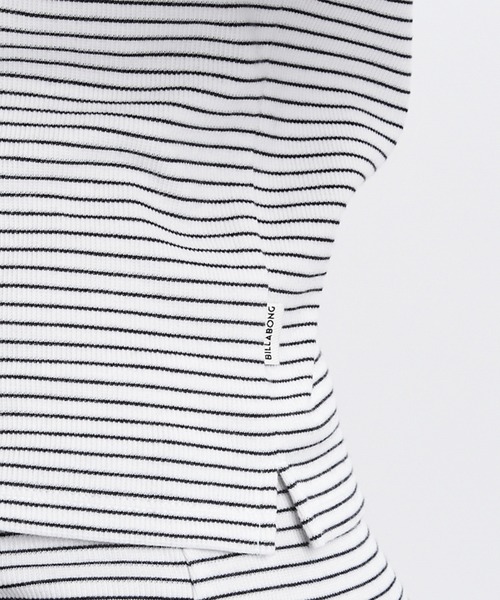 BILLABONG(ビラボン)の「BILLABONG/ビラボン レディース ポロシャツ STRIPED RIB POLO SHIRT BG013301(ポロシャツ・レディース・ブラック/ホワイト・M/L)」の5枚目の写真