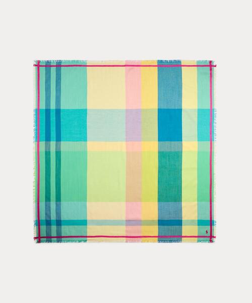 POLO RALPH LAUREN(ポロ ラルフ ローレン)の「チェック シルクコットン スカーフ(バンダナ/スカーフ・レディース・マルチ・ONE)」の6枚目の写真