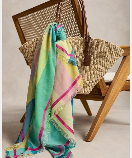 POLO RALPH LAUREN(ポロ ラルフ ローレン)の「チェック シルクコットン スカーフ(バンダナ/スカーフ・レディース・マルチ・ONE)」の5枚目の写真