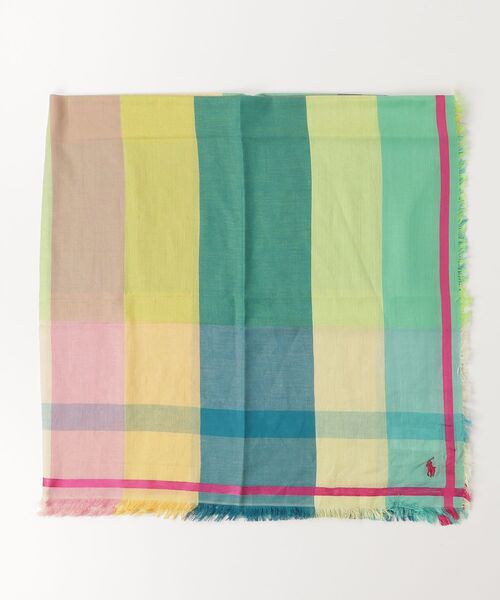 POLO RALPH LAUREN(ポロ ラルフ ローレン)の「チェック シルクコットン スカーフ(バンダナ/スカーフ・レディース・マルチ・ONE)」の3枚目の写真
