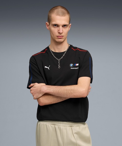PUMA(プーマ)の「PUMA プーマ メンズ BMW MMS スポーツウェア MT7 半袖 Tシャツ(Tシャツ/カットソー・メンズ・ブルー系その他/ブラック・X-LARGE/SMALL/X-SMALL/MEDIUM/LARGE)」の2枚目の写真