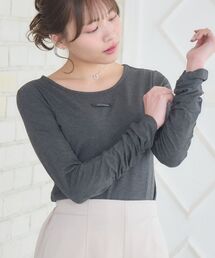 袖シャーリングインナーCT