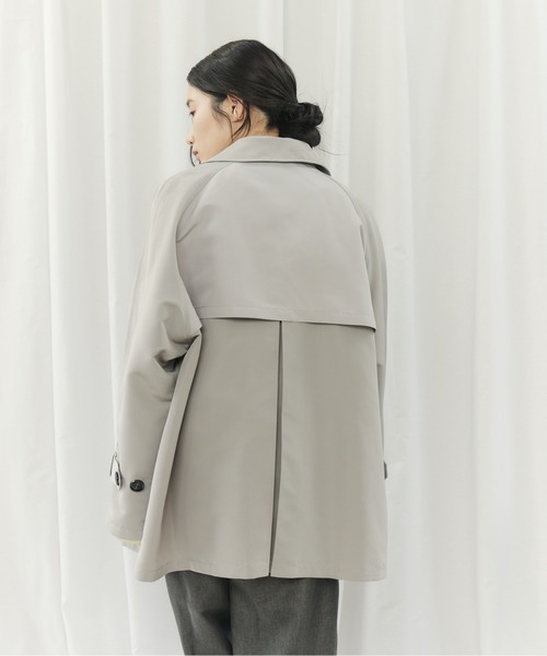 CIEL'AIR(シエルエアー)の「BICOLOR SHORT TRENCH COAT(バイカラーショートトレンチコート)(トレンチコート・レディース・ベージュ/ライトグレー・MEDIUM)」の15枚目の写真