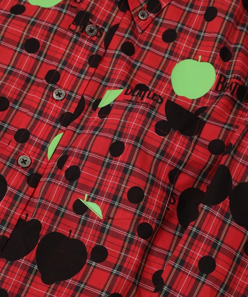 THE BEATLES COMME des GARCONS（ザ ビートルズ コムデギャルソン）の「THE BEATLES CdG APPLE PRINTED TARTAN CHECK LONG SLEEVE SHIRT RED（シャツ/ブラウス・メンズ・レッド・XS）」の5枚目の写真