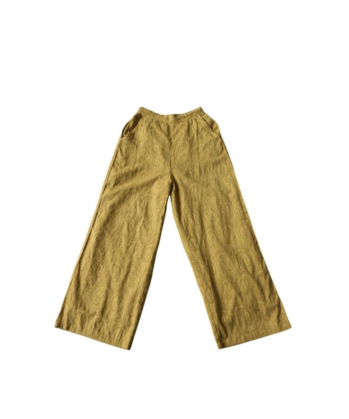 antiqua(アンティカ)の「綿100 ドビー織り インド綿 ワイドパンツ(その他パンツ・レディース・マスタード/ブラック・MEDIUM/LARGE)」の12枚目の写真