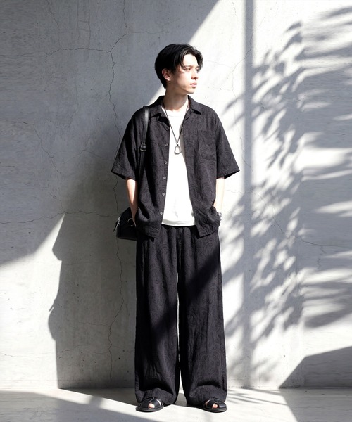 antiqua(アンティカ)の「綿100 ドビー織り インド綿 ワイドパンツ(その他パンツ・レディース・マスタード/ブラック・MEDIUM/LARGE)」の20枚目の写真