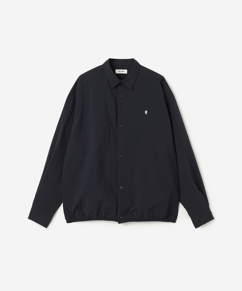 GYMPHLEX(ジムフレックス)の「Gymphlex | ナイロンタスラン 長袖ギャザーシャツ MEN(シャツ/ブラウス・メンズ・ネイビー/ライトグレー・L/M)」の2枚目の写真