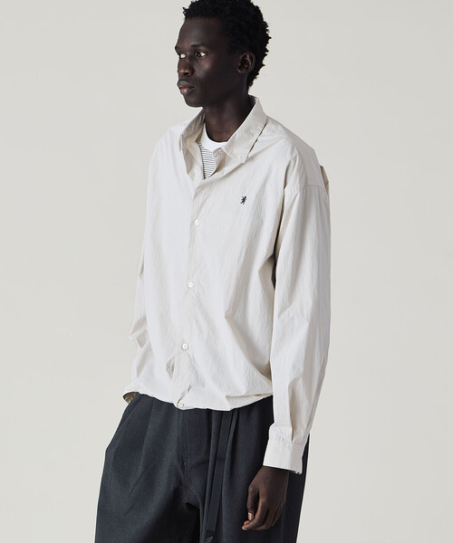 GYMPHLEX(ジムフレックス)の「Gymphlex | ナイロンタスラン 長袖ギャザーシャツ MEN(シャツ/ブラウス・メンズ・ネイビー/ライトグレー・L/M)」の20枚目の写真