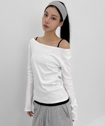 予約商品】Tシャツ/カットソー（長袖 / オフショルダー）ファッション
